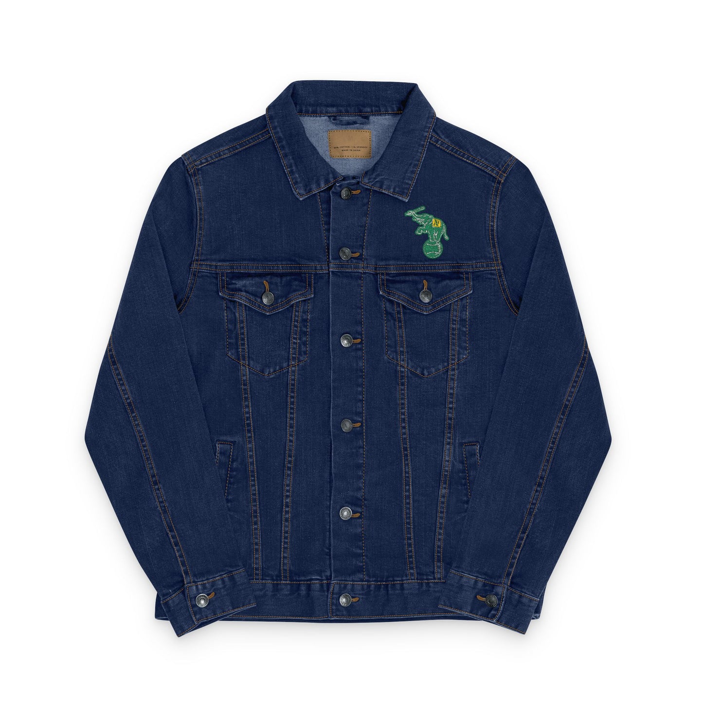 Oakland Athletics Elephant Embroidered Denim Jacket