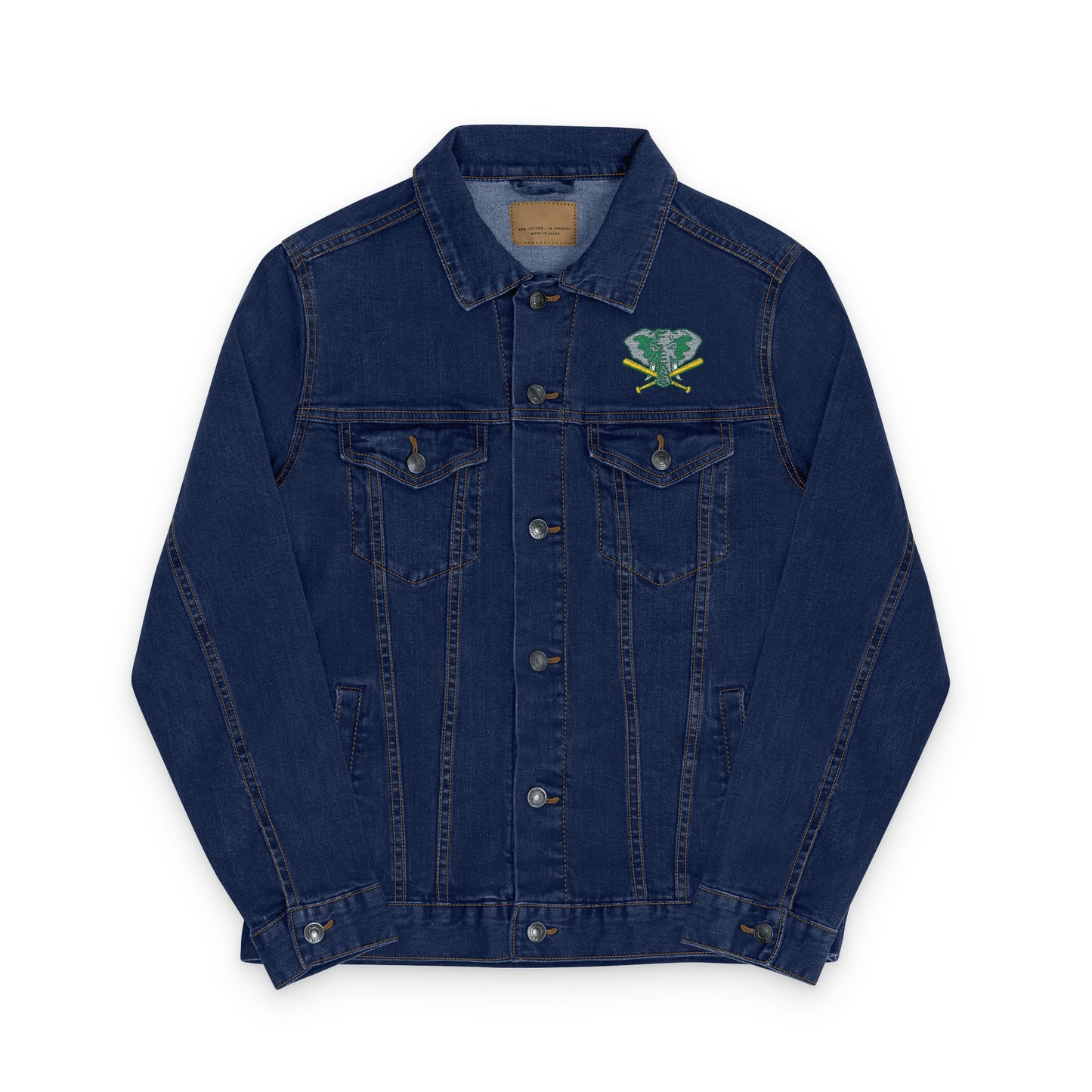 Oakland Athletics Elephant Head Embroidered Denim Jacket