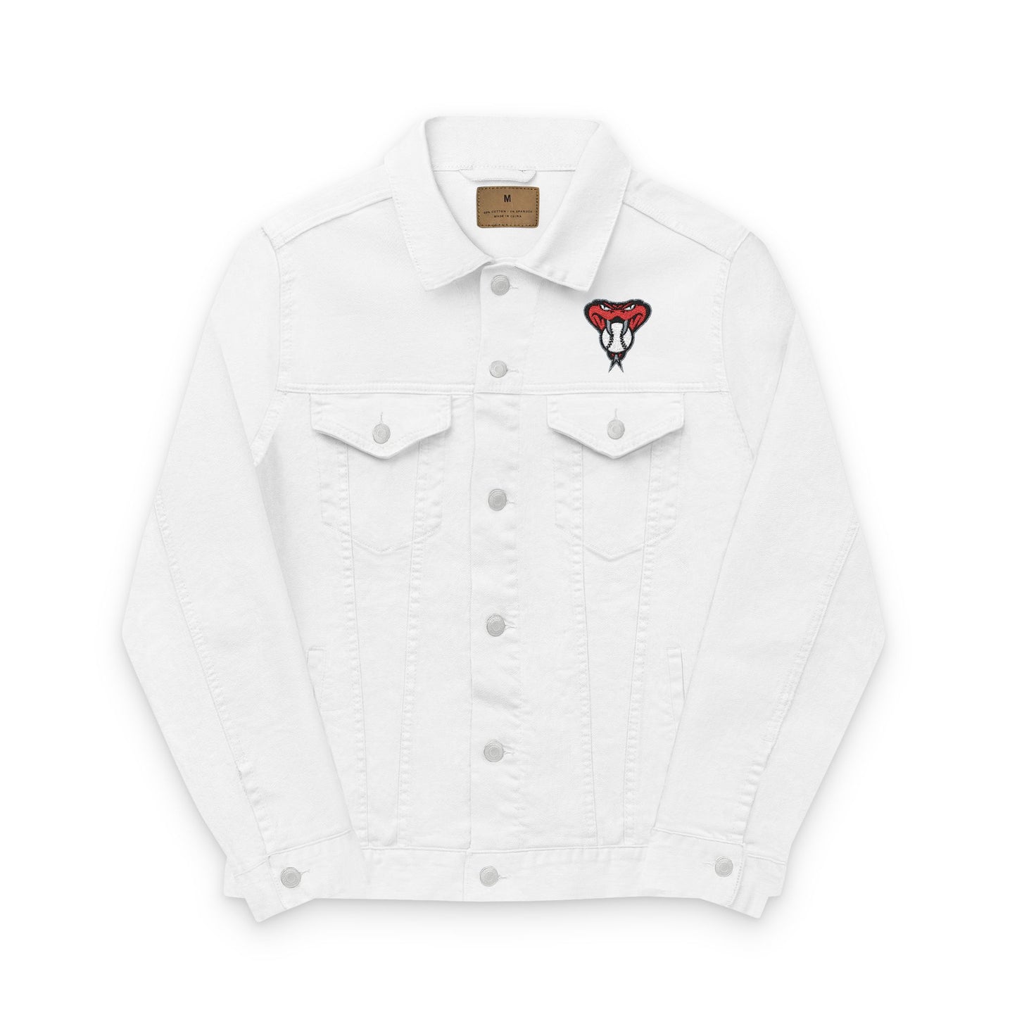 Arizona Diamond Backs Snake Embroidered Denim Jacket