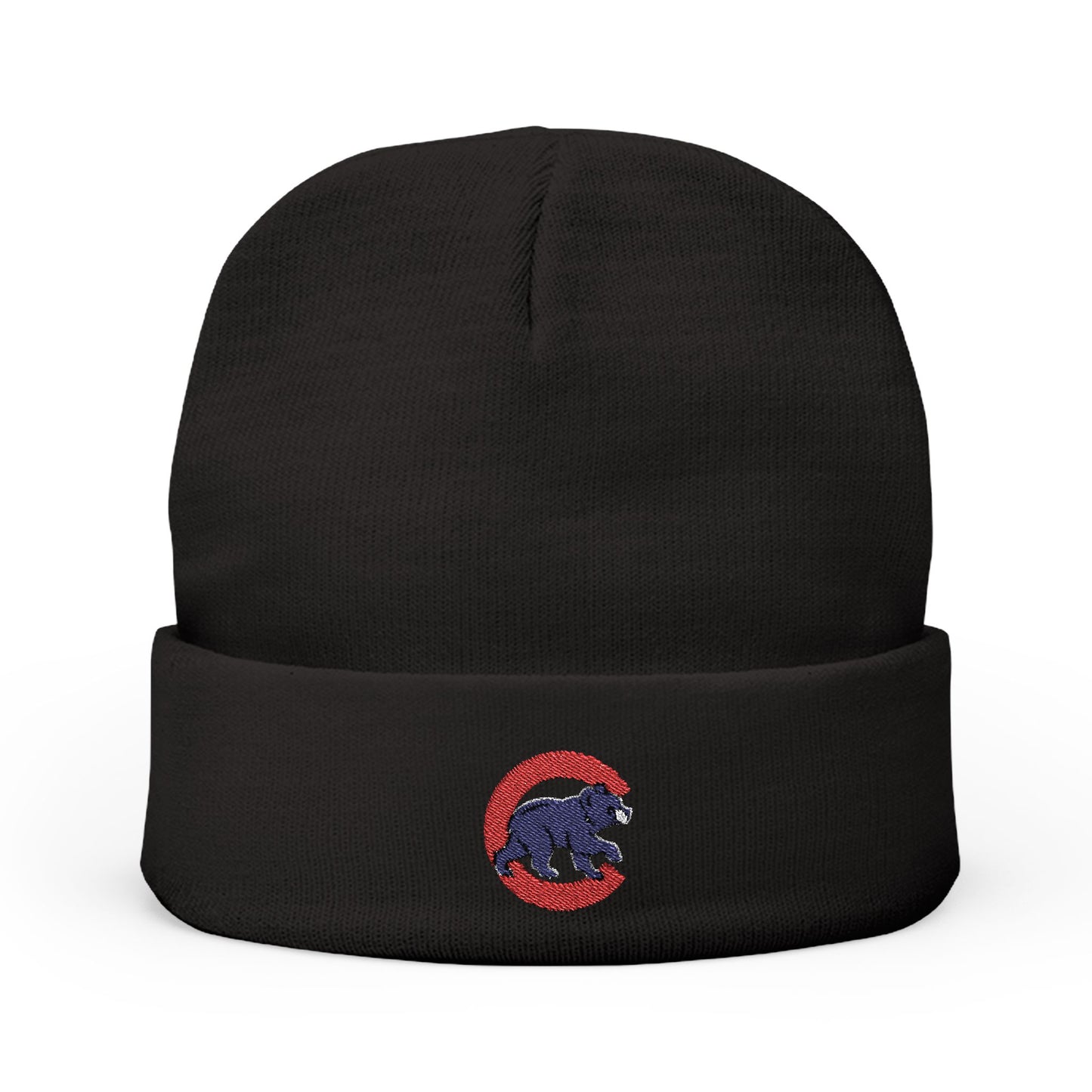 Embroidered Chicago Cubs Bear Knit Beanie