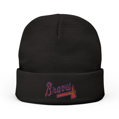 Embroidered Atlanta Braves Knit Beanie