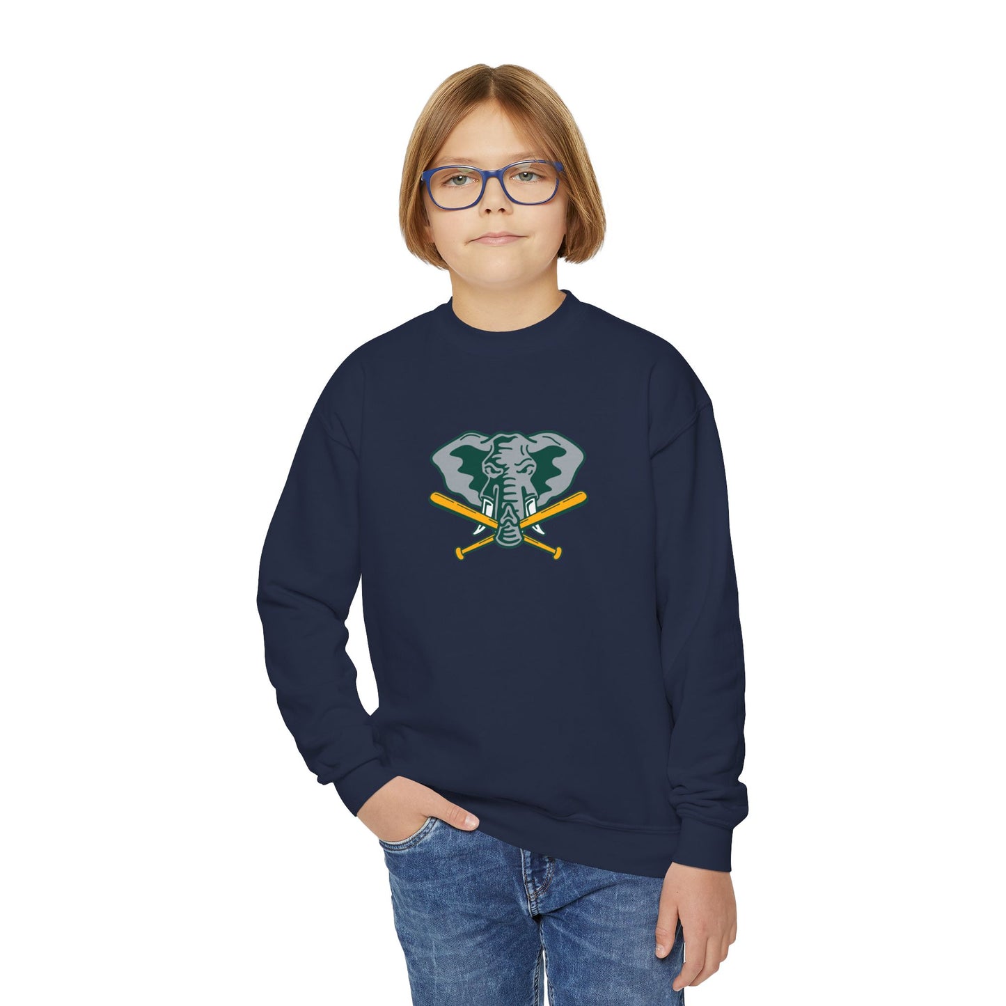 Oakland Athletics Elephant Head Youth Sweatshirt