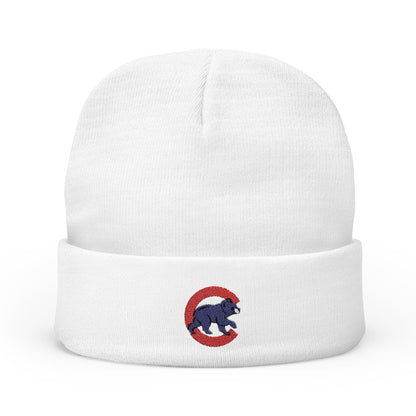 Embroidered Chicago Cubs Bear Knit Beanie
