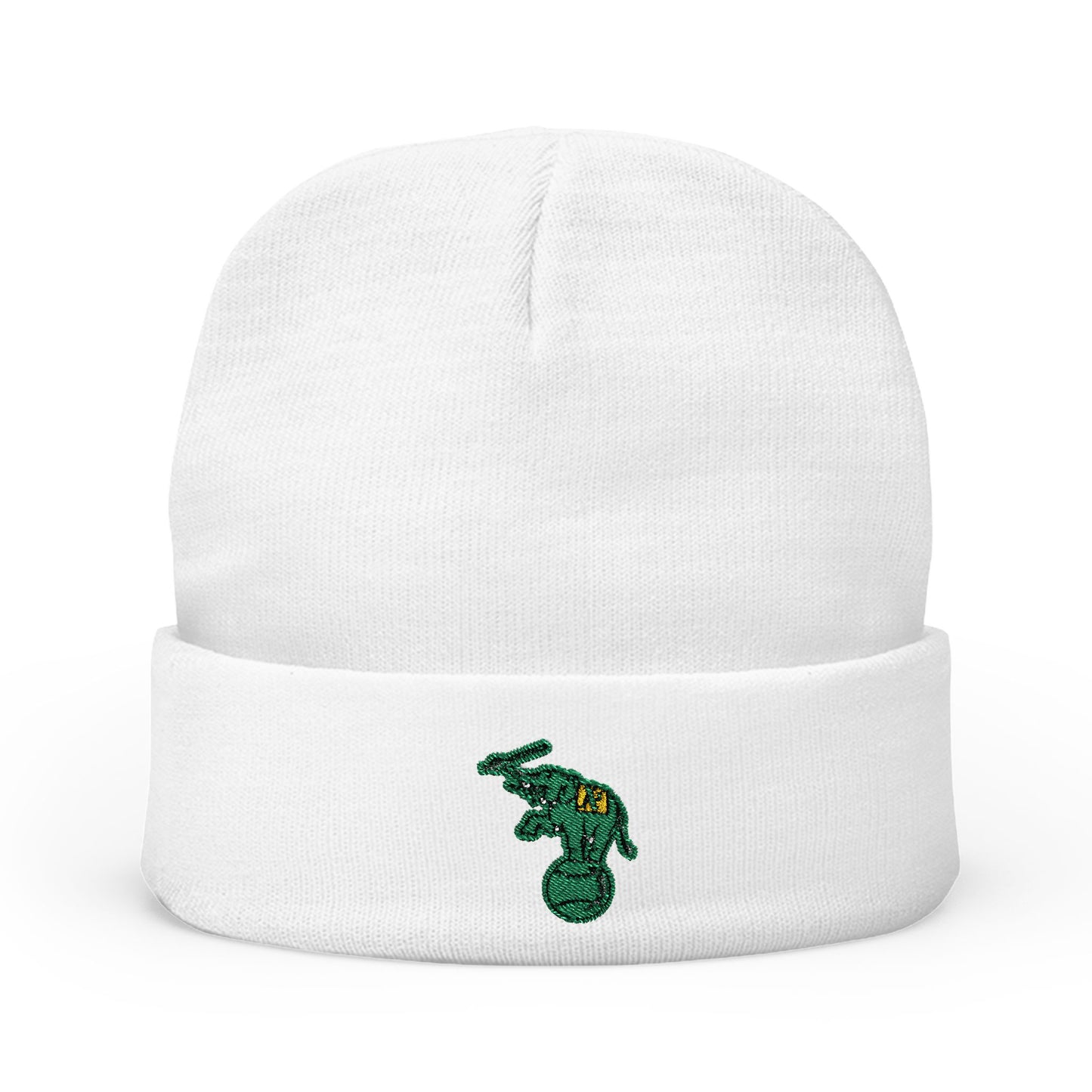 Embroidered Oakland Athletics Elephant Knit Beanie