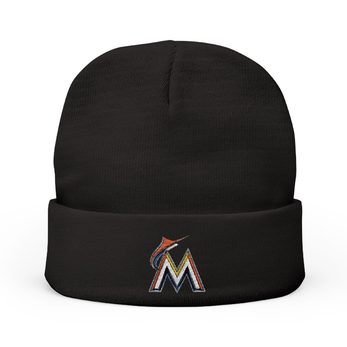 Embroidered Miami Marlins Knit Beanie