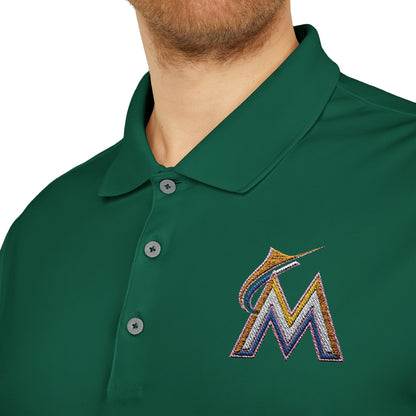 Miami Marlins Adidas Performance Polo