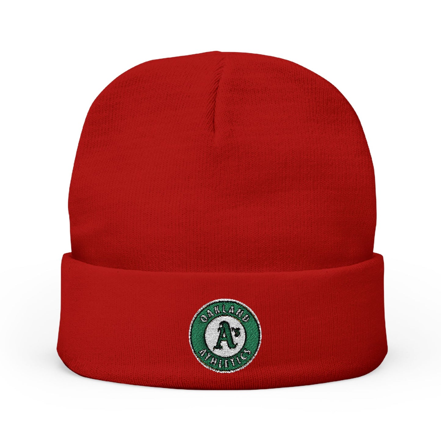 Embroidered Oakland Athletics Knit Beanie