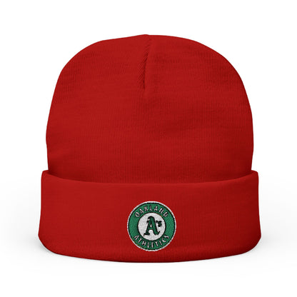 Embroidered Oakland Athletics Knit Beanie